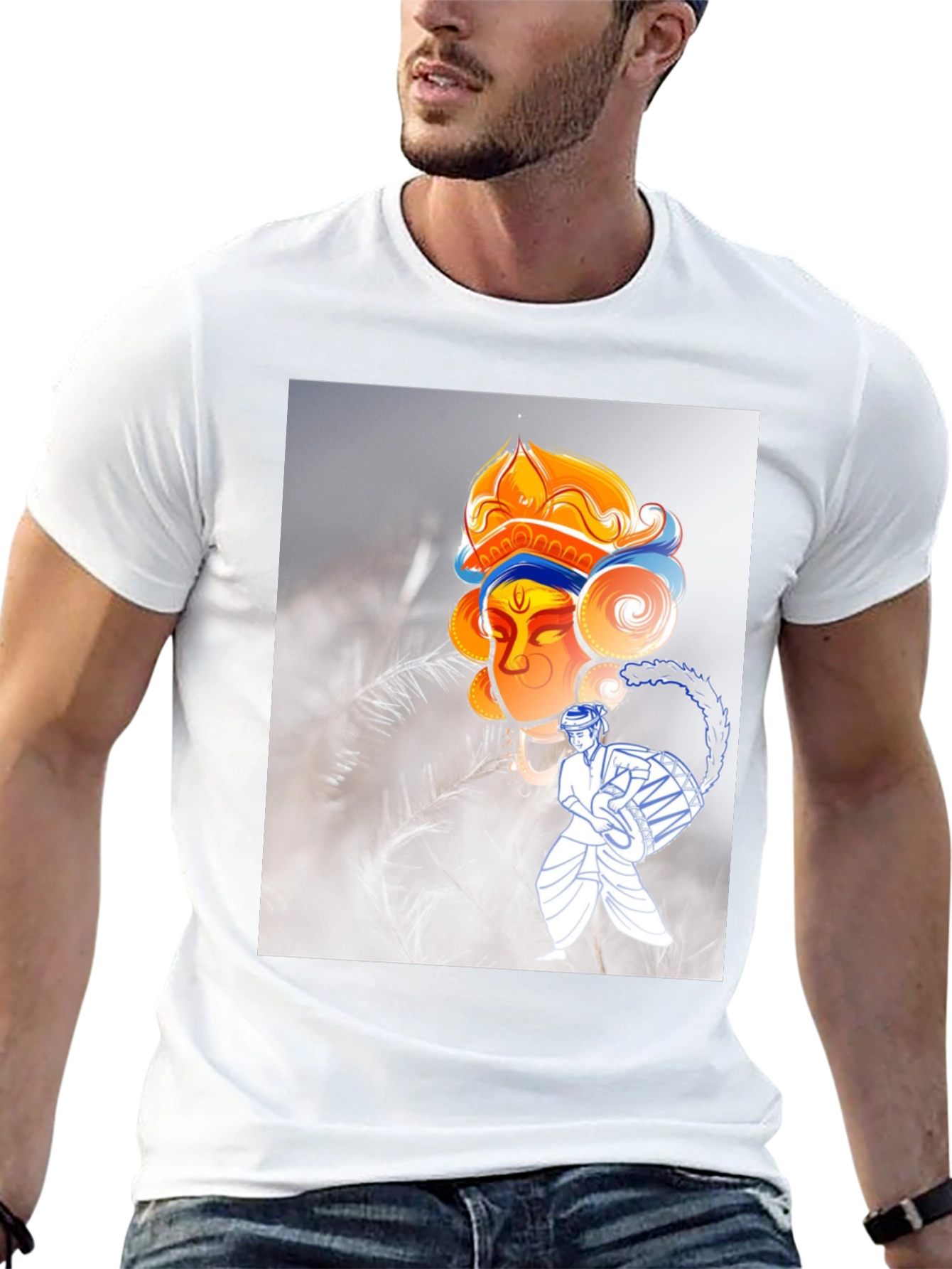 Durga Puja T-Shirt: Black Graphic Tee