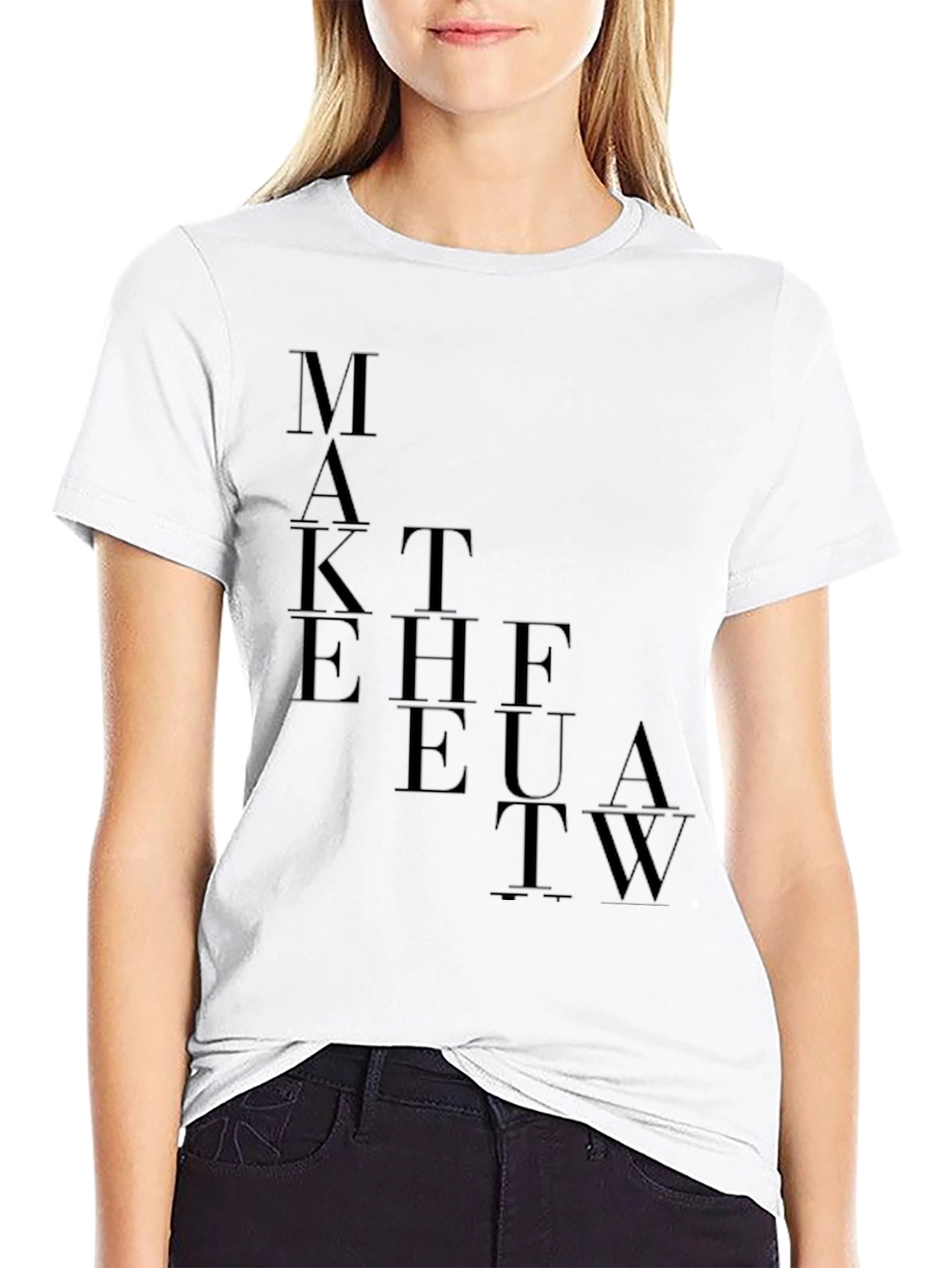 Modern Graphic Tee - Make the Future Work
