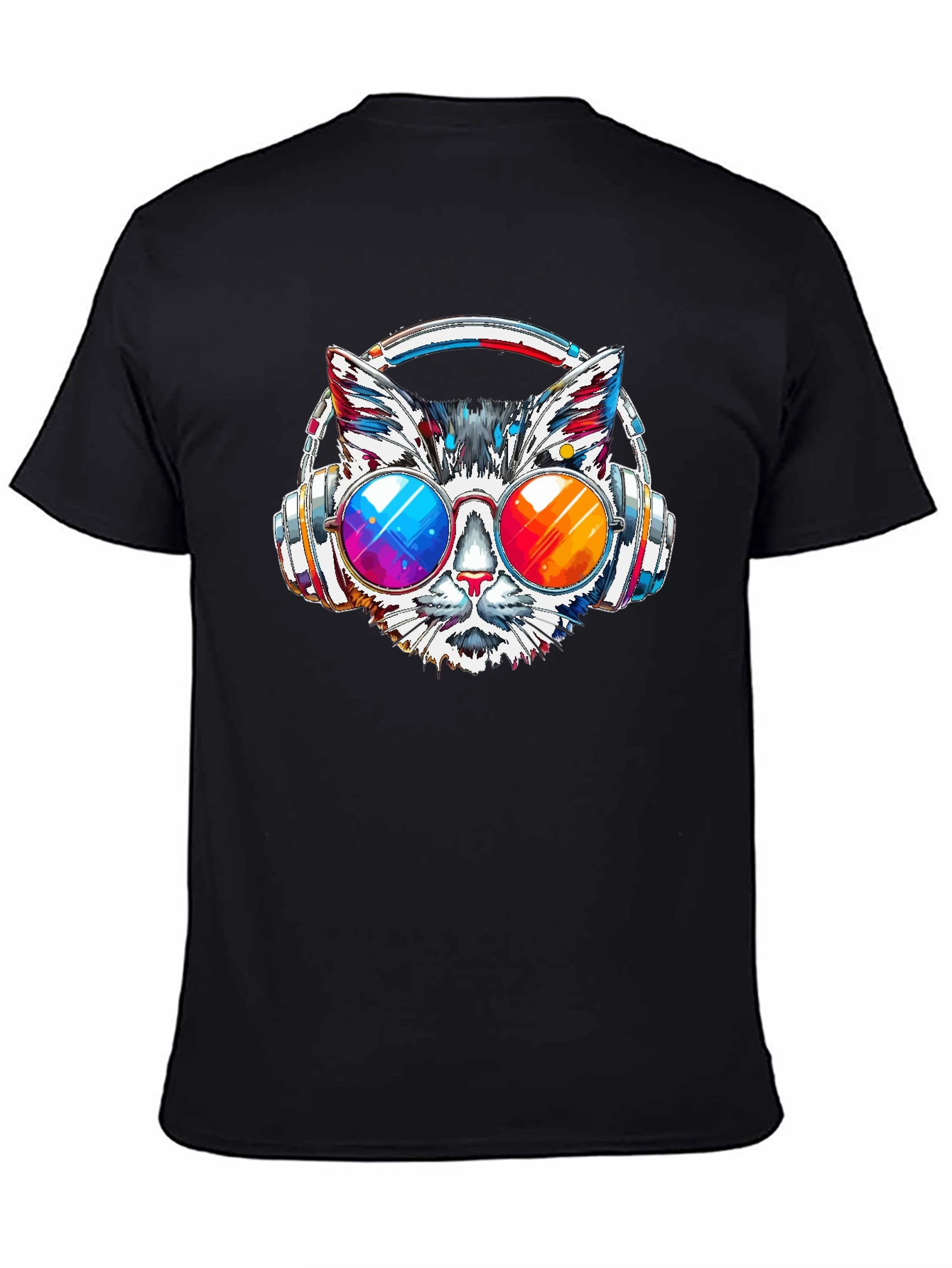 Cat DJ Graphic T-Shirt