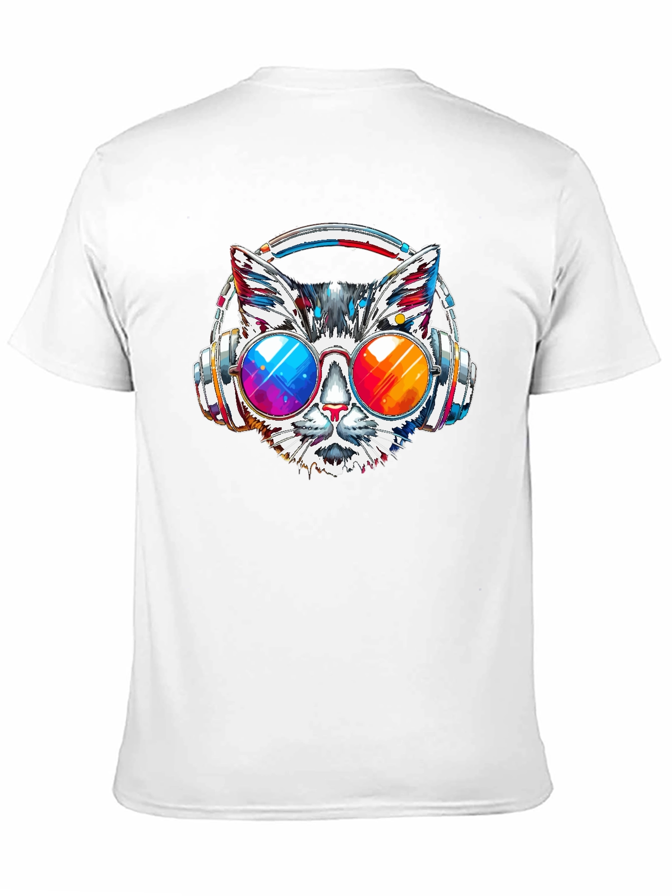 Cat DJ Graphic T-Shirt
