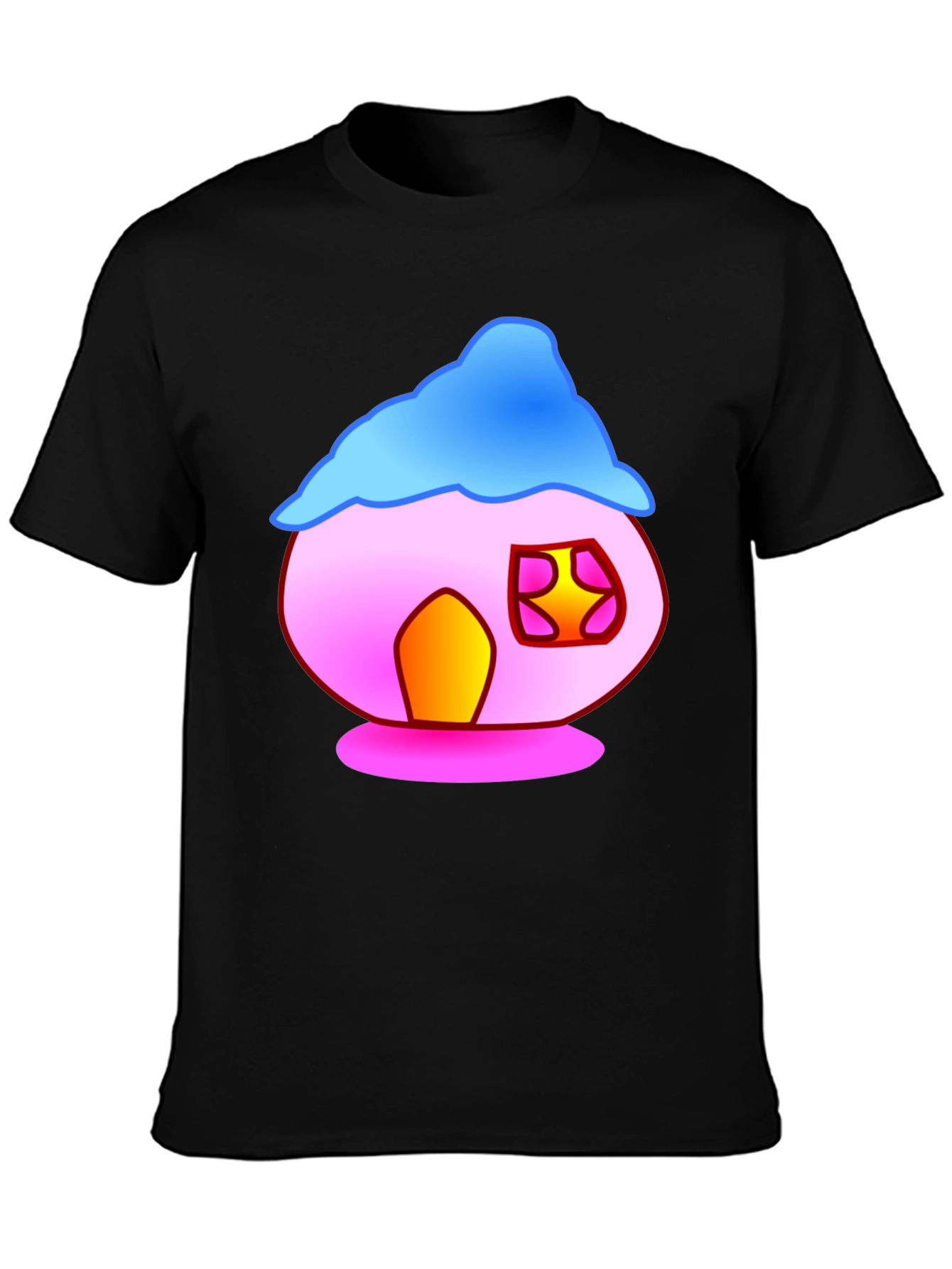 Cartoon House Graphic Tee - Fun & Unique Design