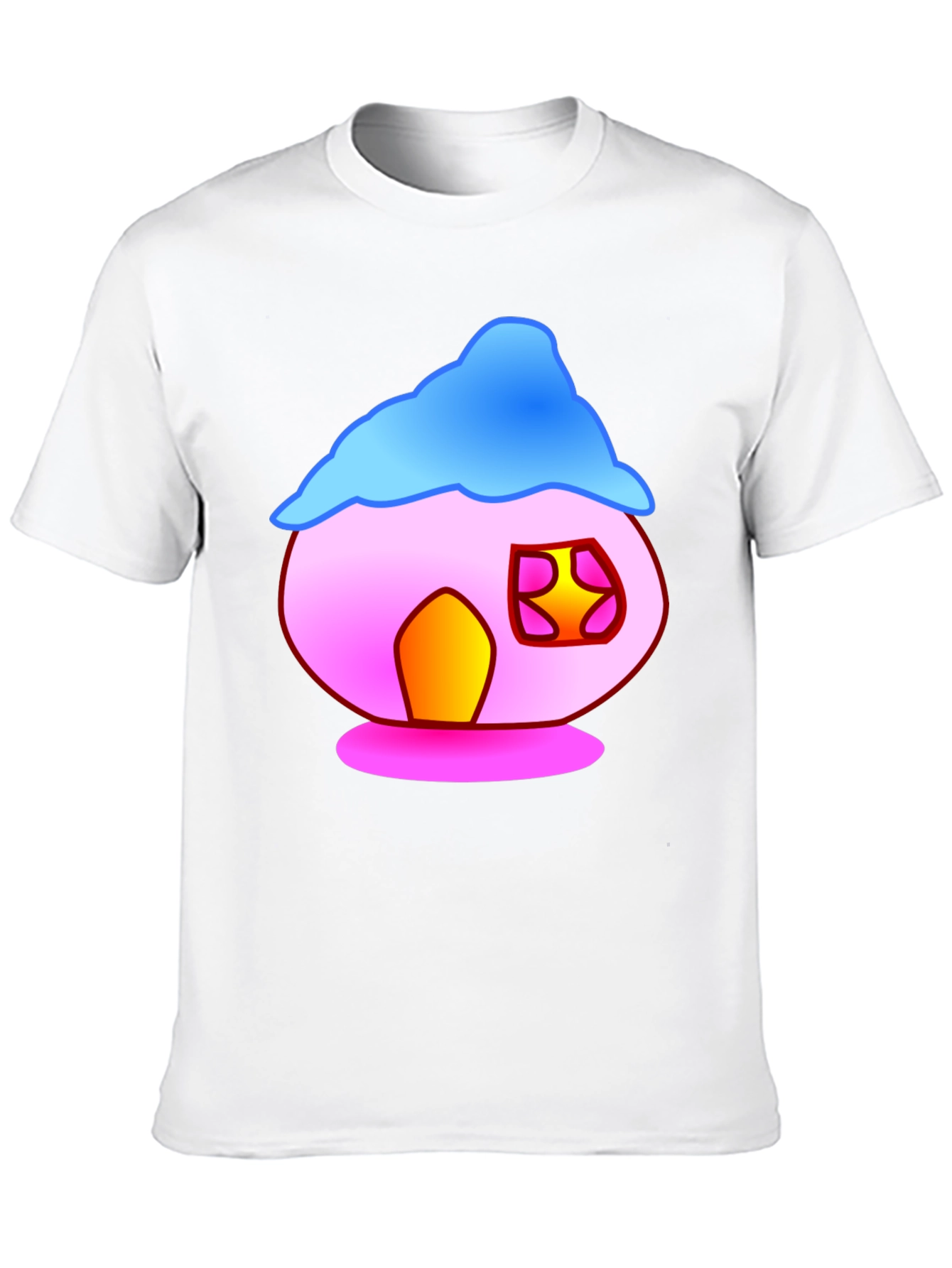 Cartoon House Graphic Tee - Fun & Unique Design