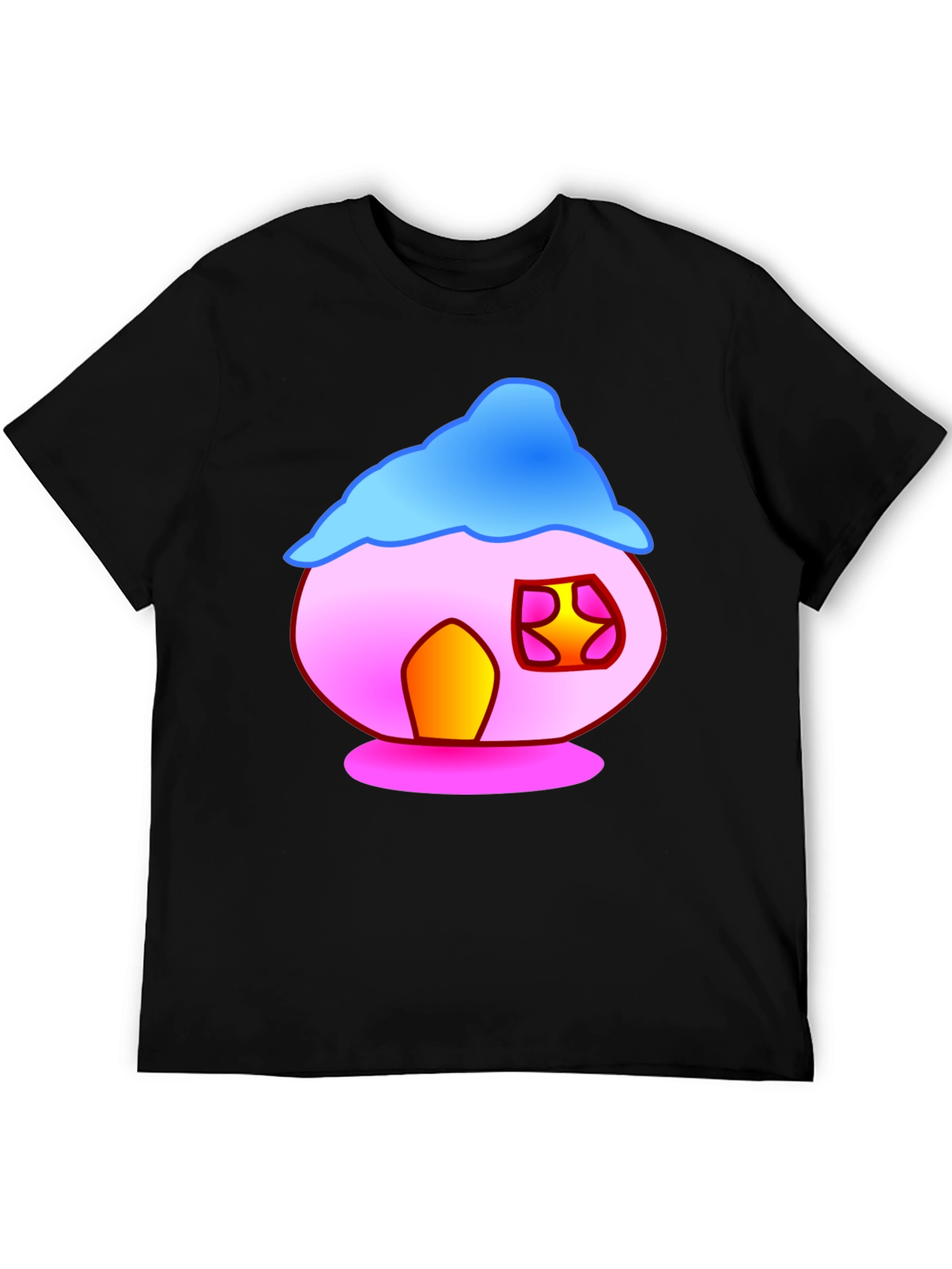 Cartoon House Graphic Tee - Fun & Unique Design