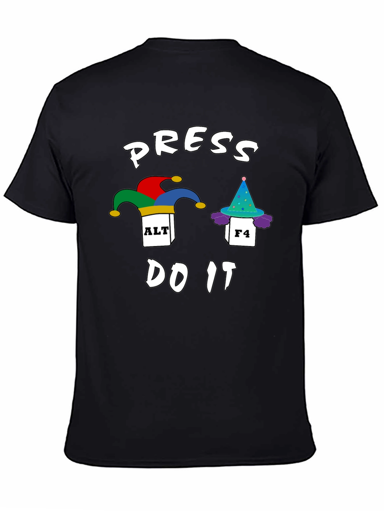 Press Alt F4 Do It Funny Black T-Shirt