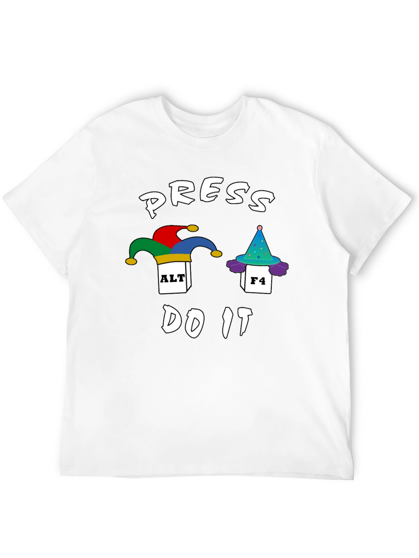 Press Alt F4 Do It Funny Black T-Shirt