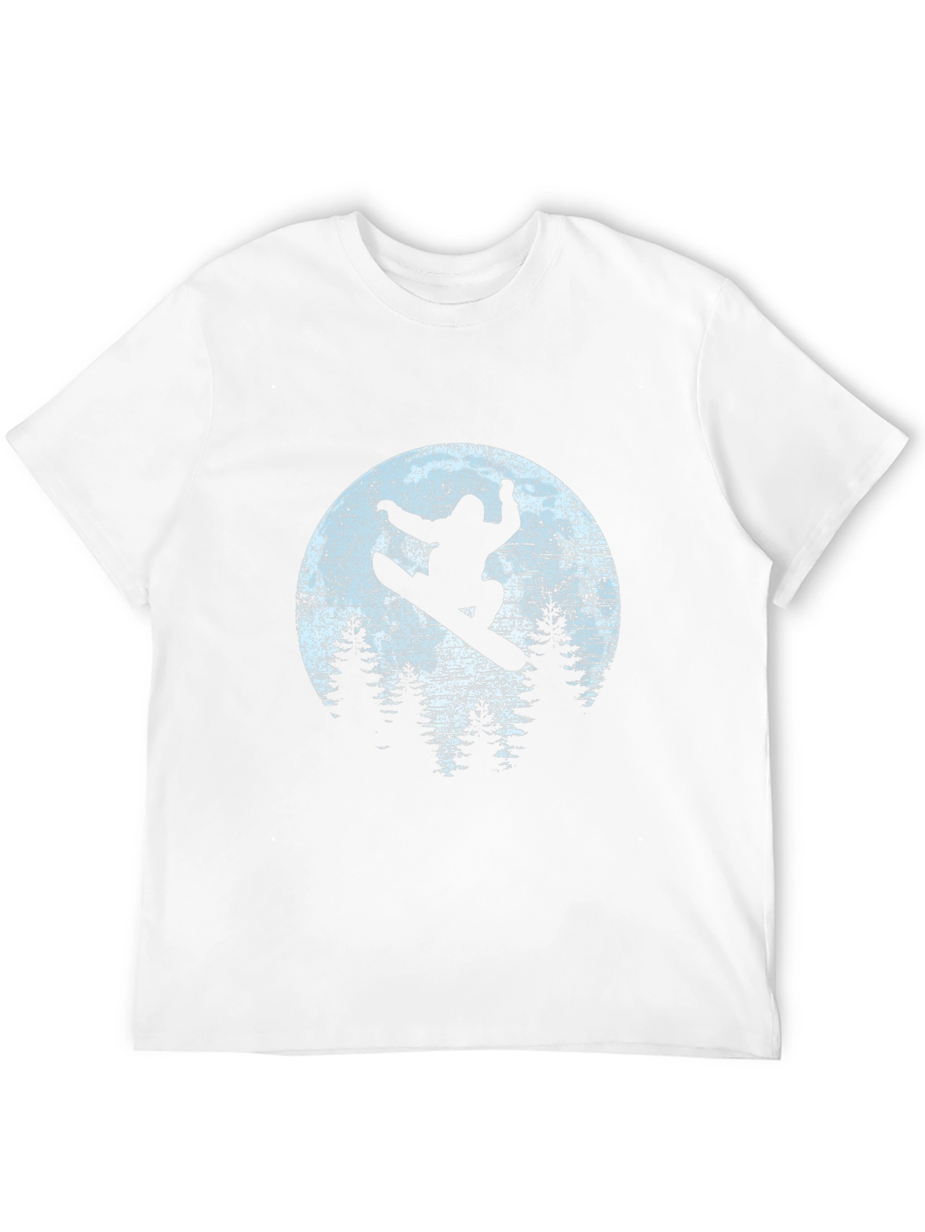 Snowboarder Silhouette Graphic Tee - Mens Black T-Shirt