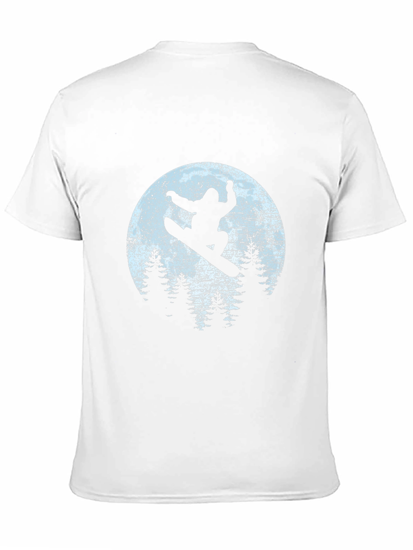 Snowboarder Silhouette Graphic Tee - Mens Black T-Shirt