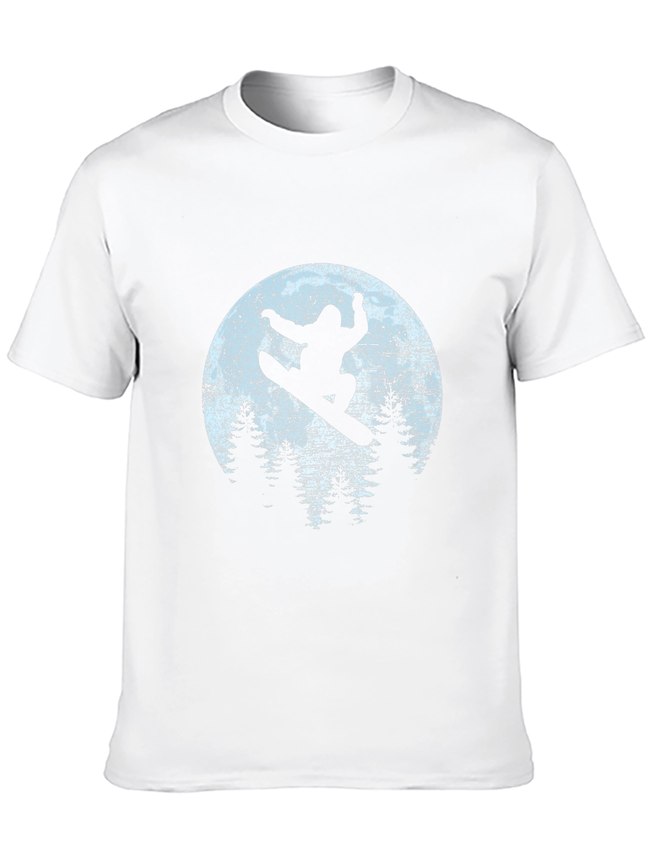 Snowboarder Silhouette Graphic Tee - Mens Black T-Shirt