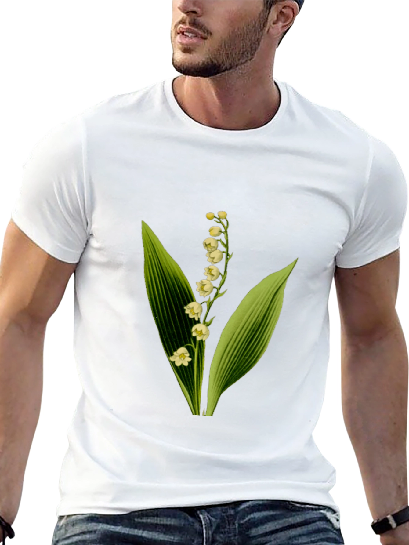 Lily of the Valley Graphic Tee - Botanical Design