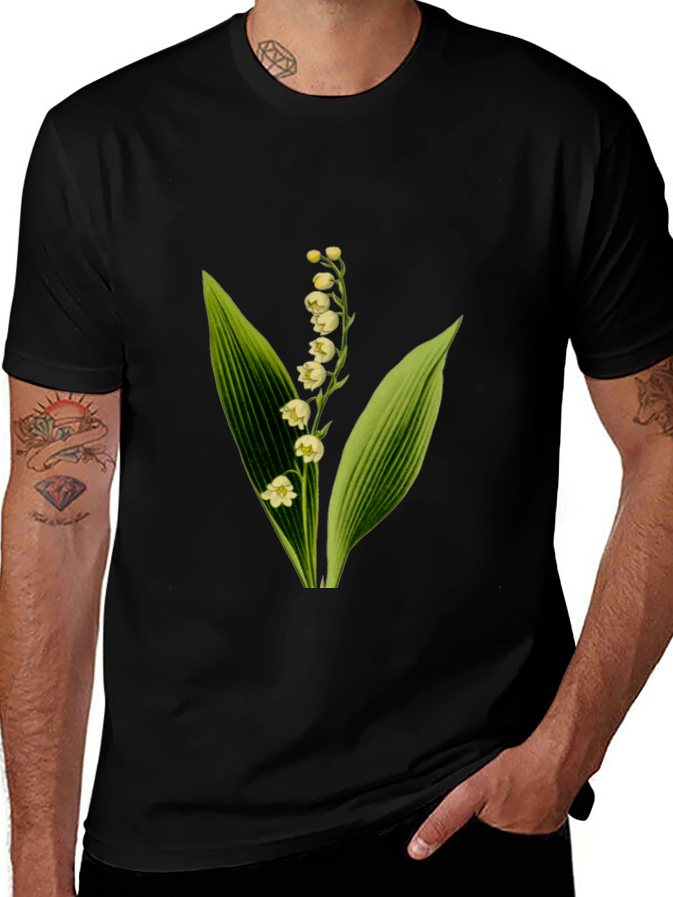 Lily of the Valley Graphic Tee - Botanical Design