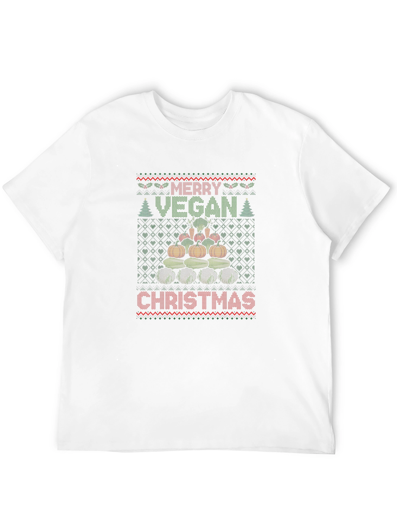 Merry Vegan Christmas Graphic T-Shirt