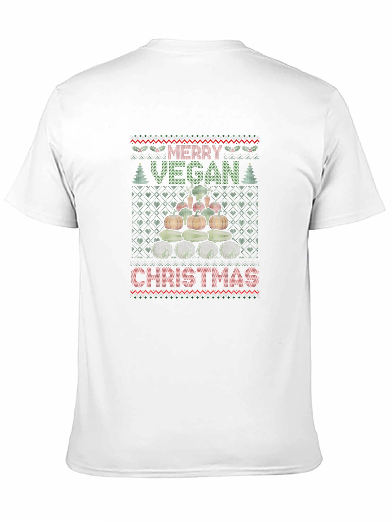 Merry Vegan Christmas Graphic T-Shirt