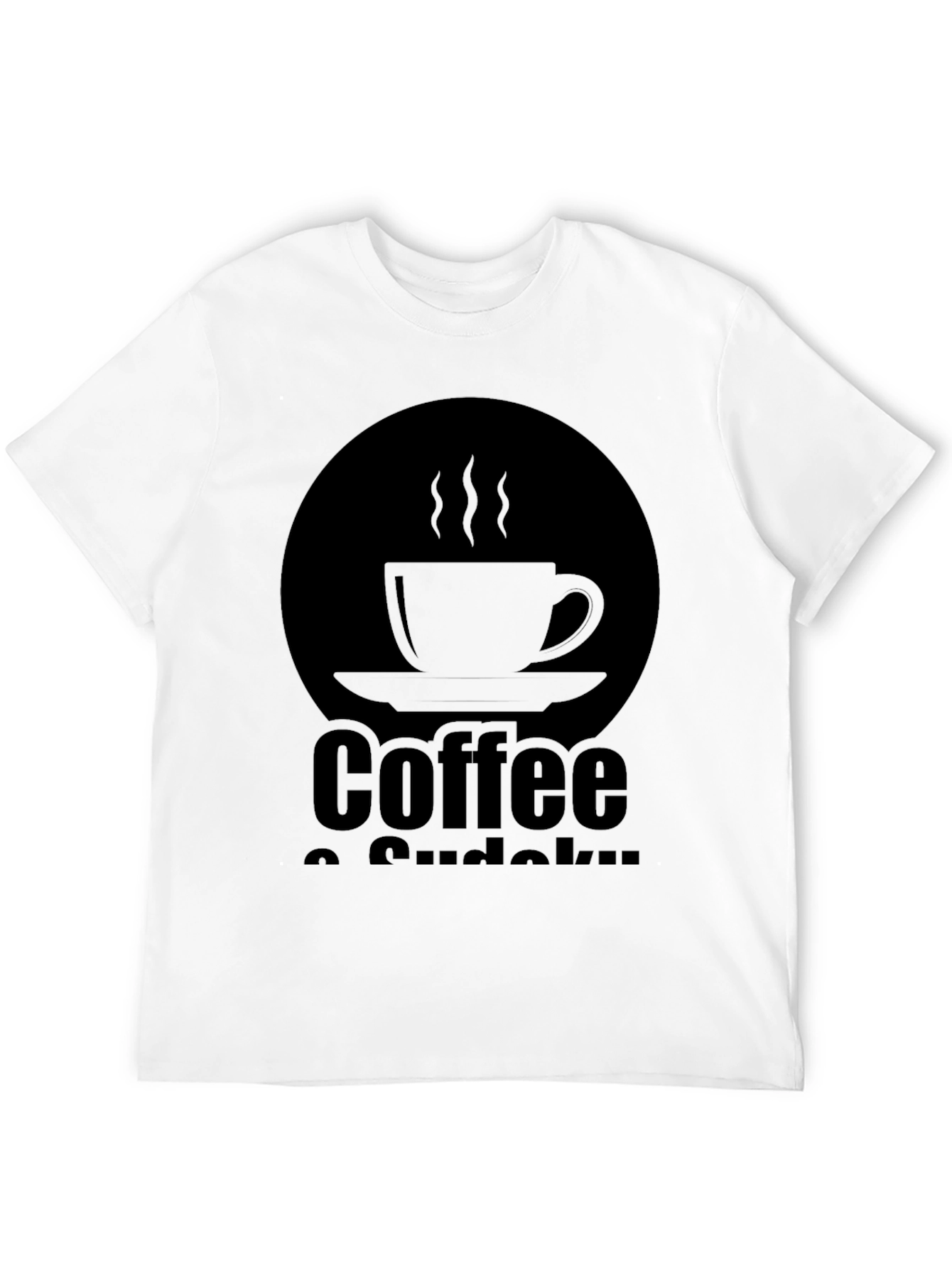 Coffee & Sudoku Black T-Shirt