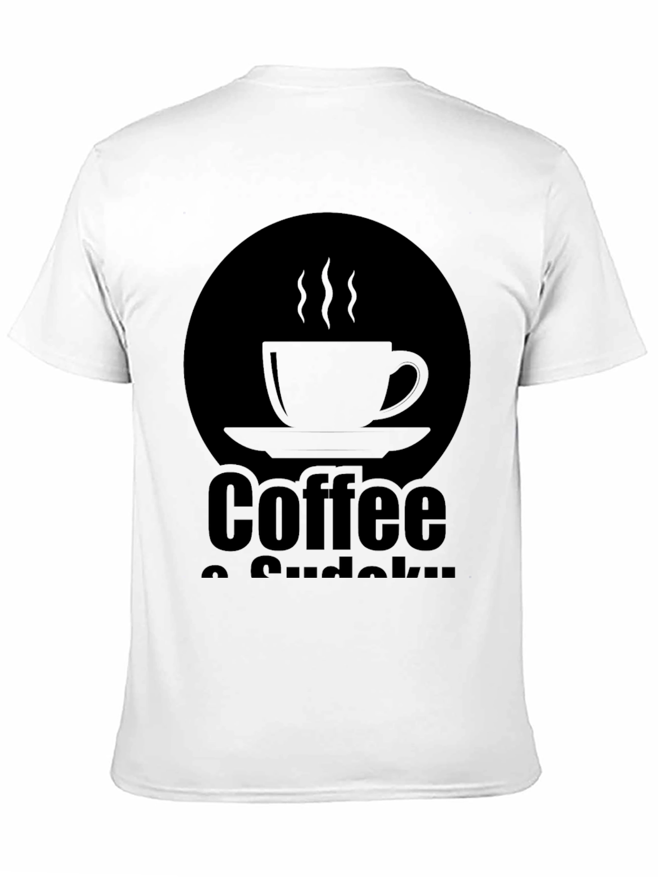 Coffee & Sudoku Black T-Shirt