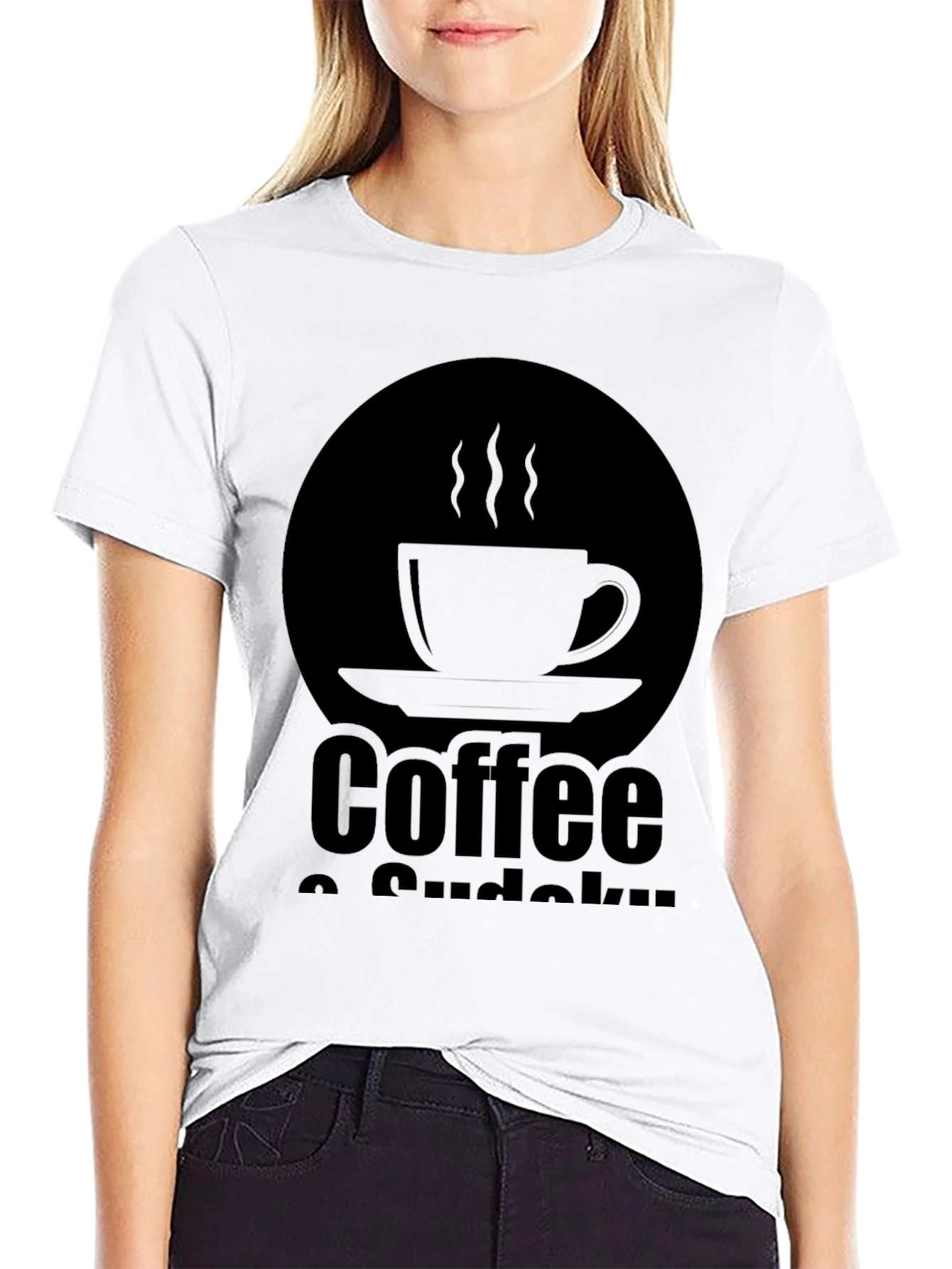 Coffee & Sudoku Black T-Shirt