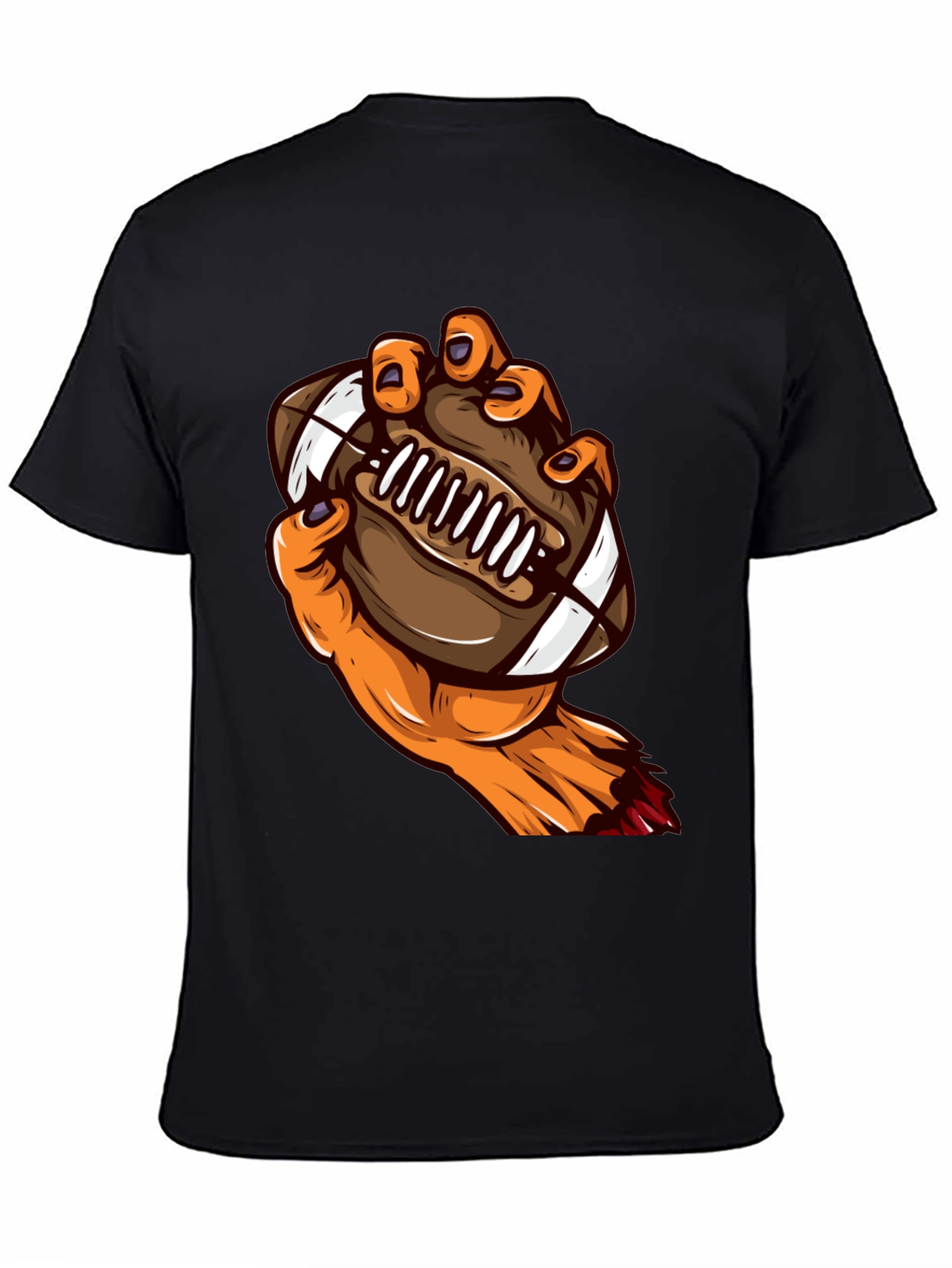 Zombie Hand Football Graphic T-Shirt