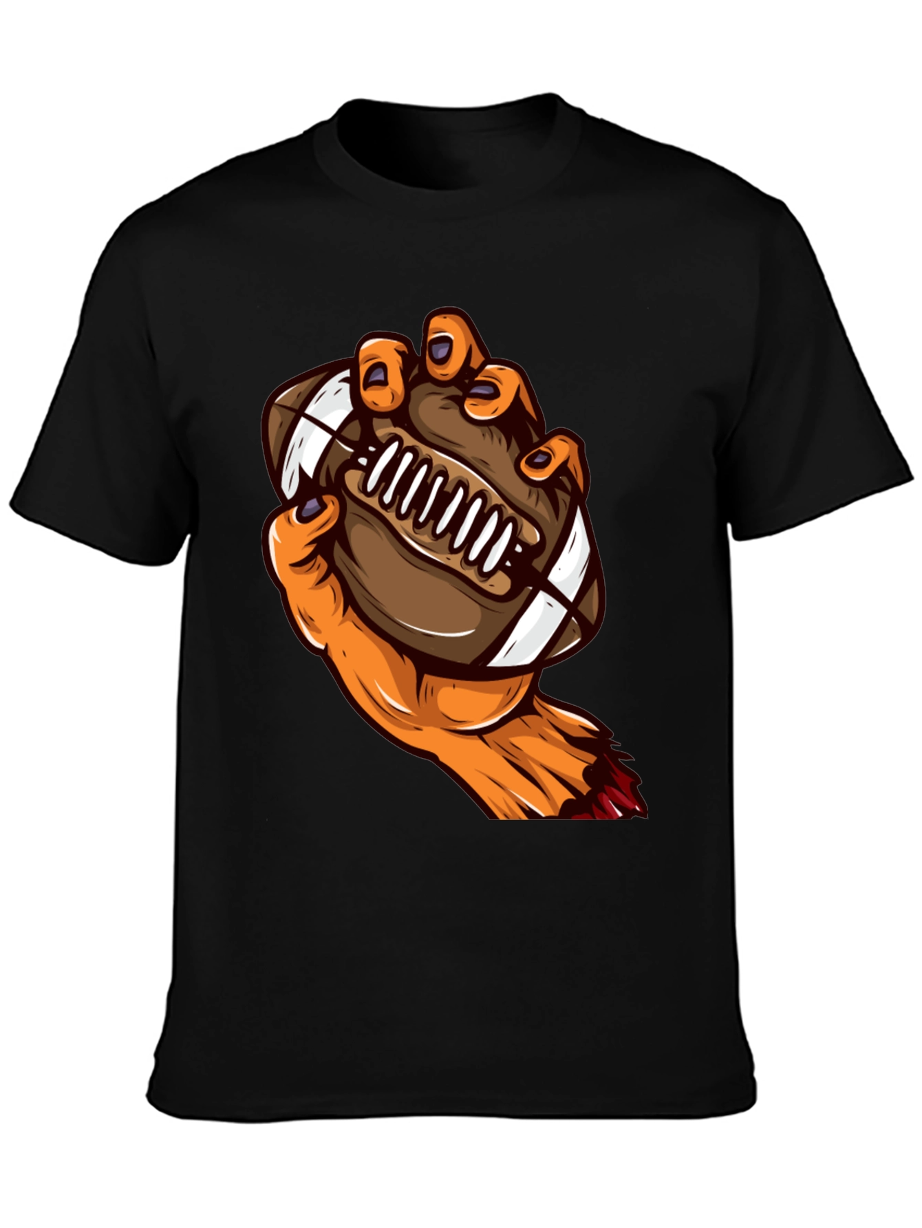 Zombie Hand Football Graphic T-Shirt
