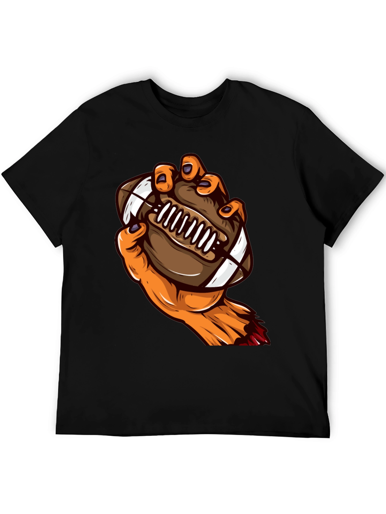 Zombie Hand Football Graphic T-Shirt