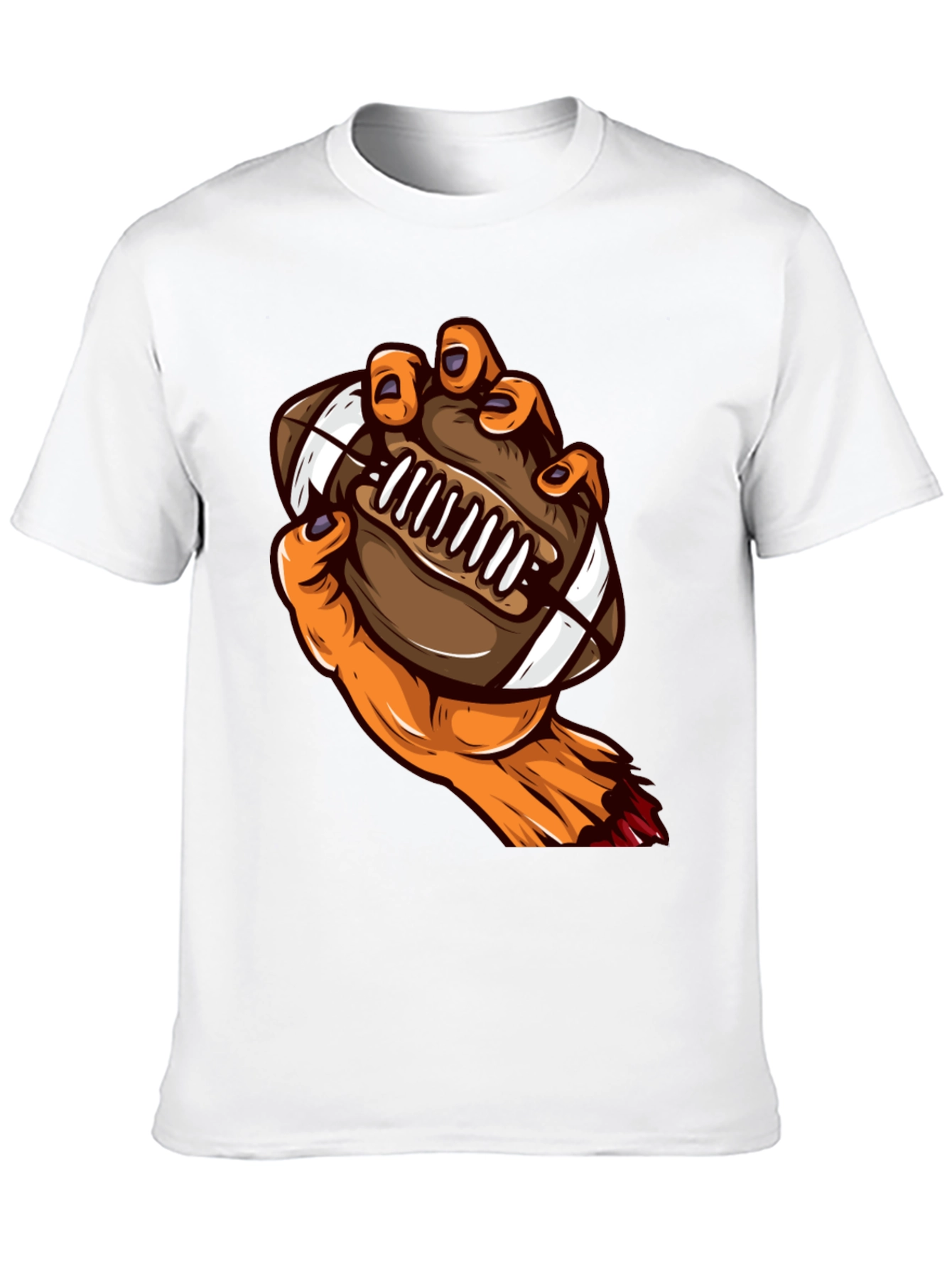 Zombie Hand Football Graphic T-Shirt