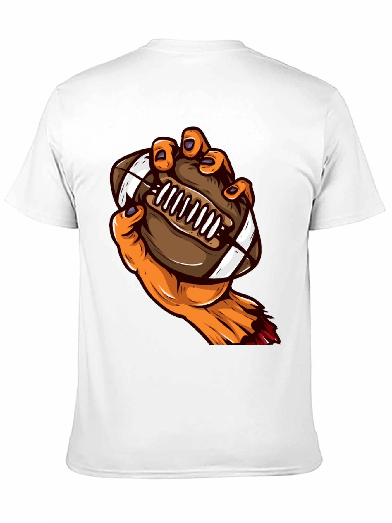 Zombie Hand Football Graphic T-Shirt