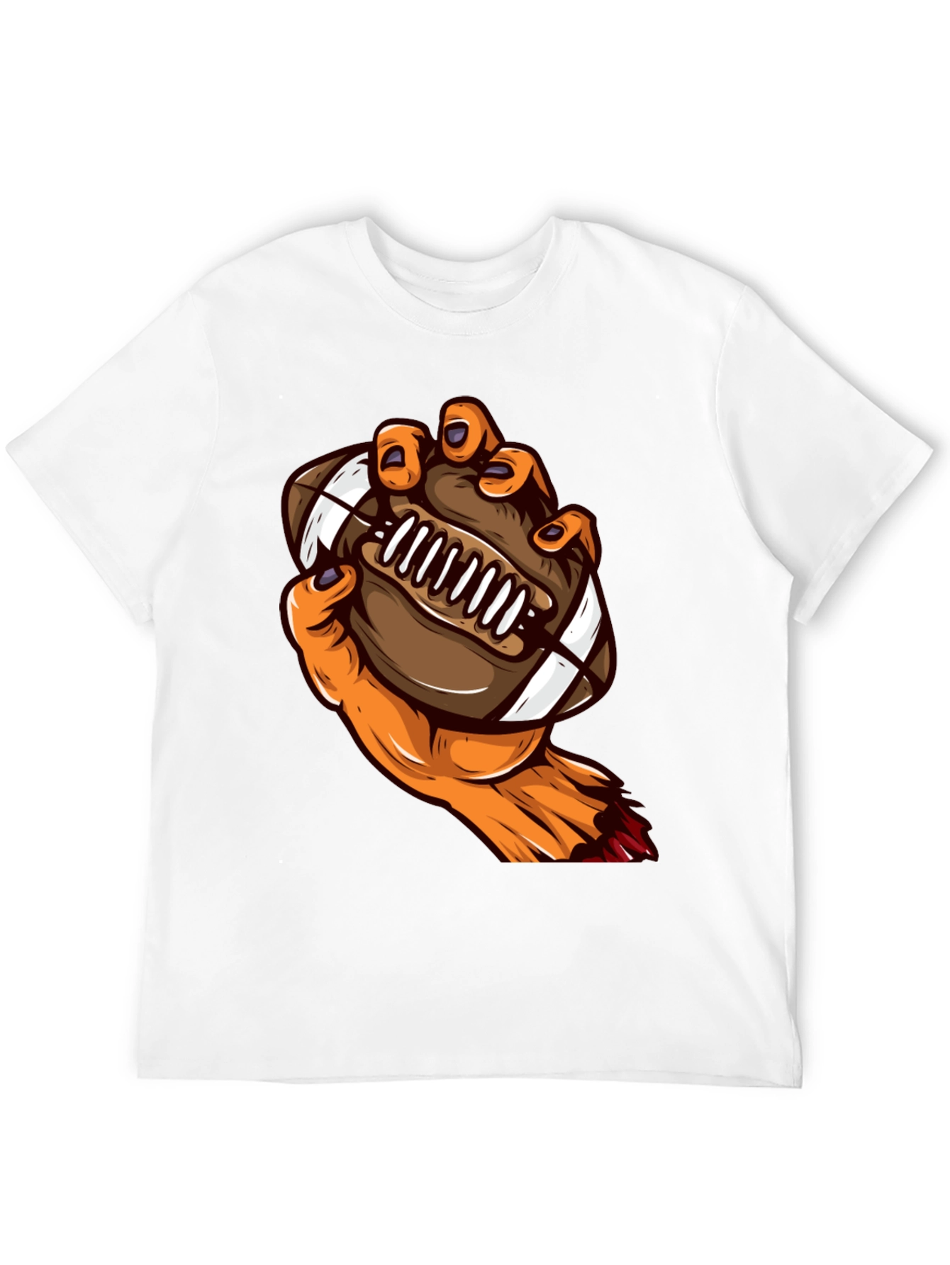 Zombie Hand Football Graphic T-Shirt