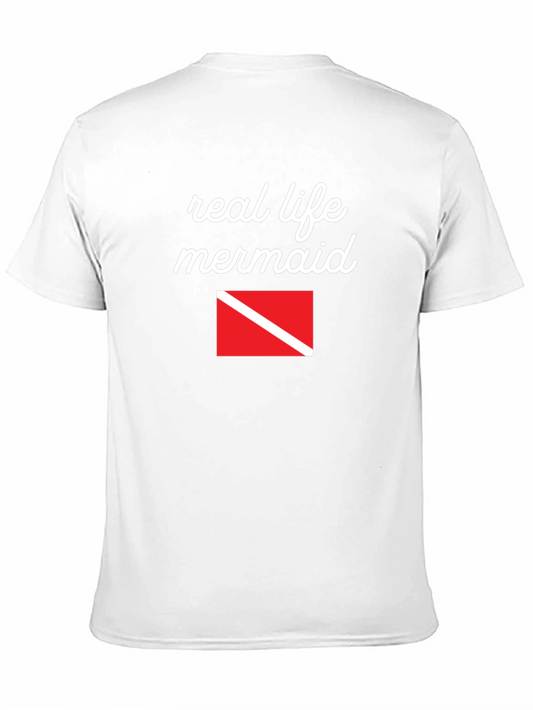 Real Life Mermaid Scuba Diving Flag T-Shirt