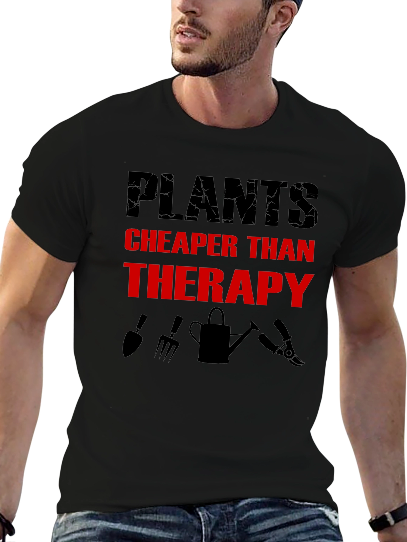 Plants Cheaper Than Therapy T-Shirt - Gardening Tee