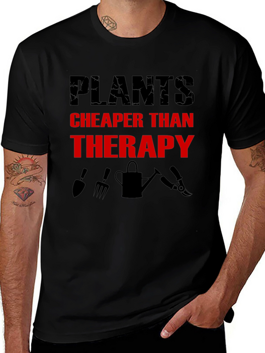Plants Cheaper Than Therapy T-Shirt - Gardening Tee