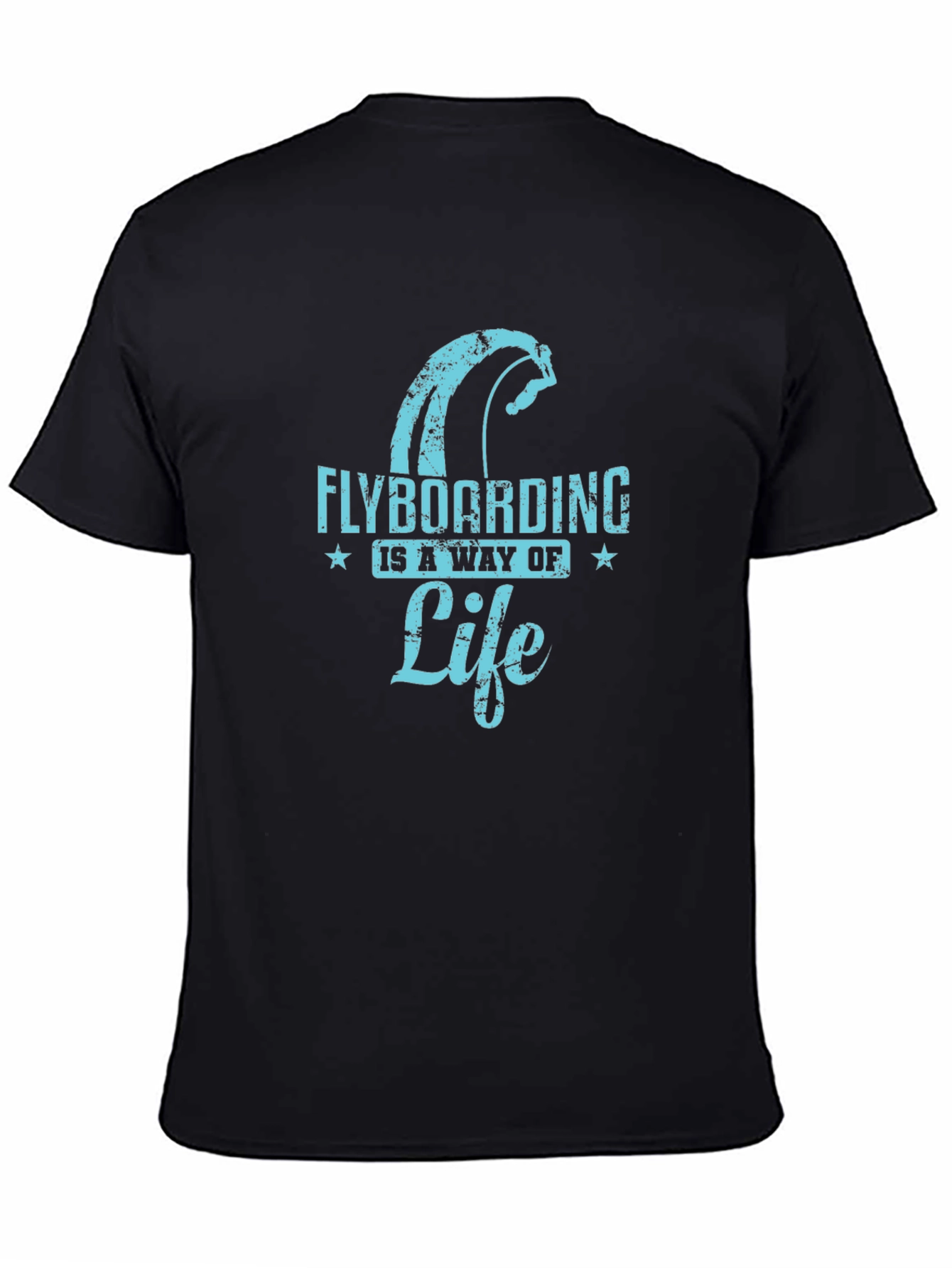 Flyboarding Lifestyle Graphic Tee - Black Cotton Blend