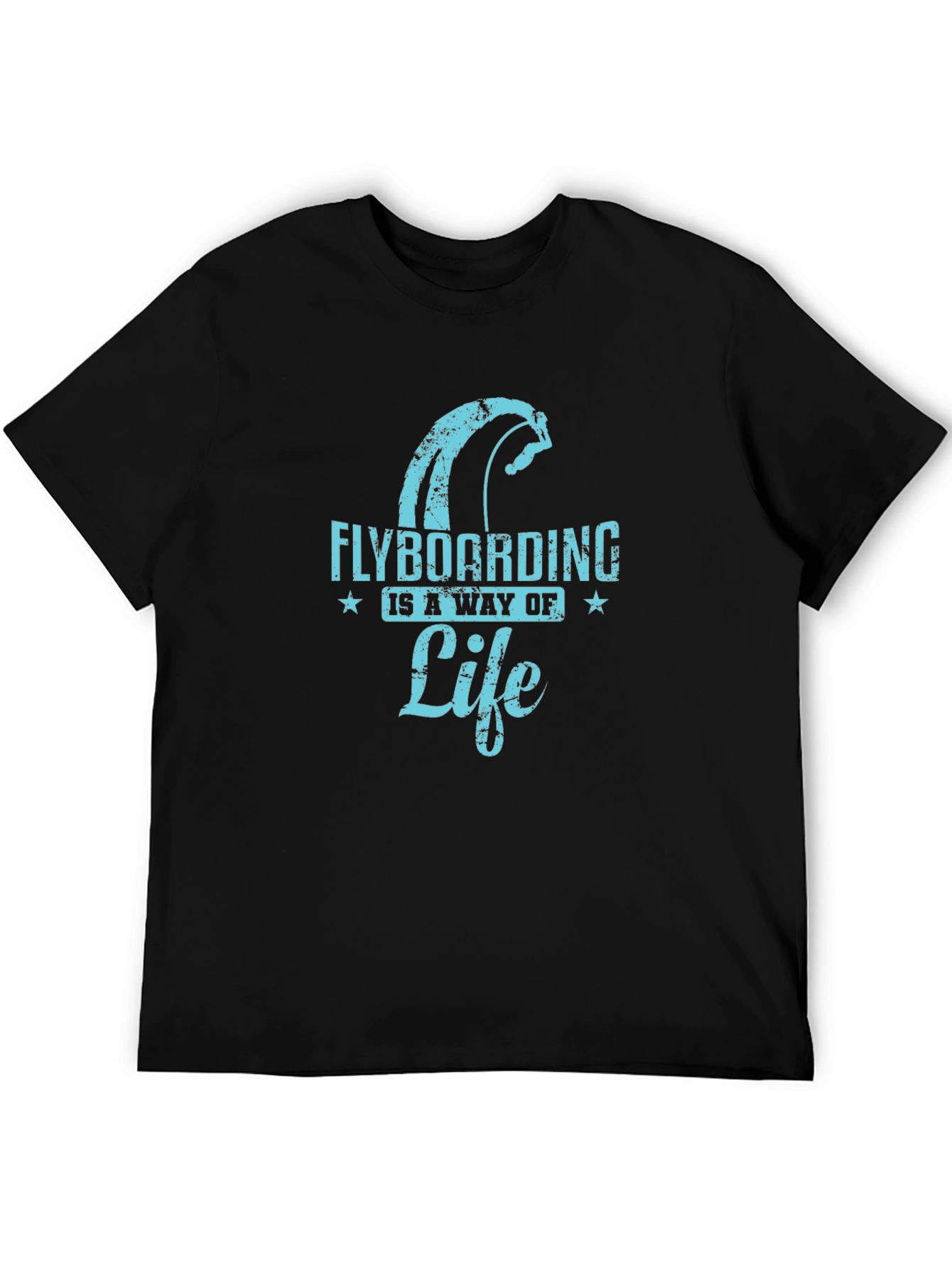 Flyboarding Lifestyle Graphic Tee - Black Cotton Blend
