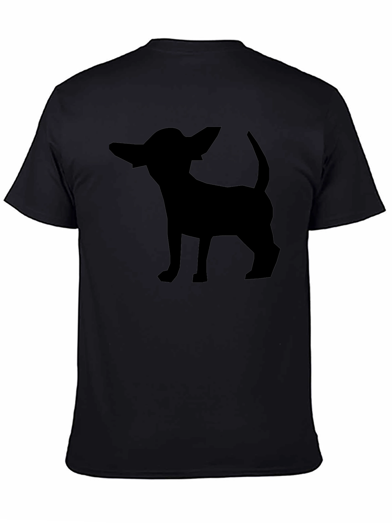 Chihuahua Silhouette Graphic Tee - Black