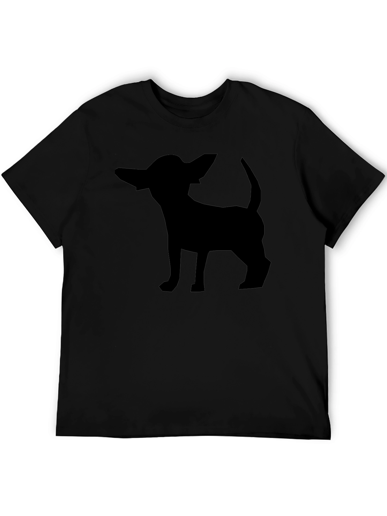 Chihuahua Silhouette Graphic Tee - Black