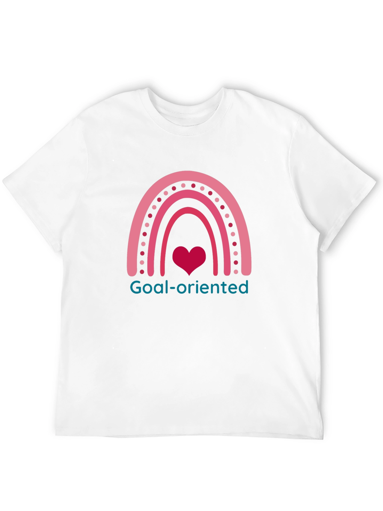 Goal-Oriented Heart Rainbow Graphic Tee