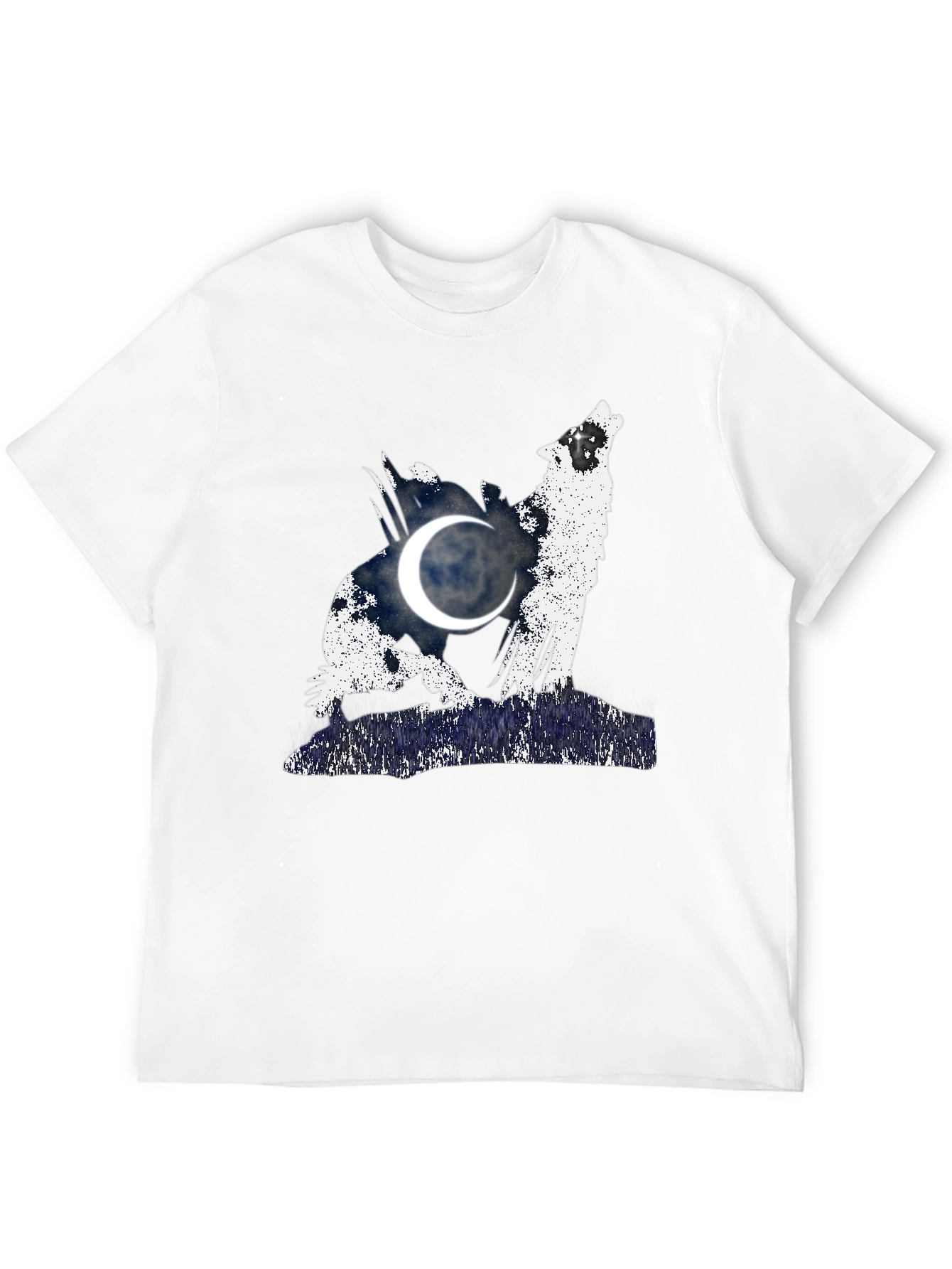Wolf Howling at Moon Graphic T-Shirt