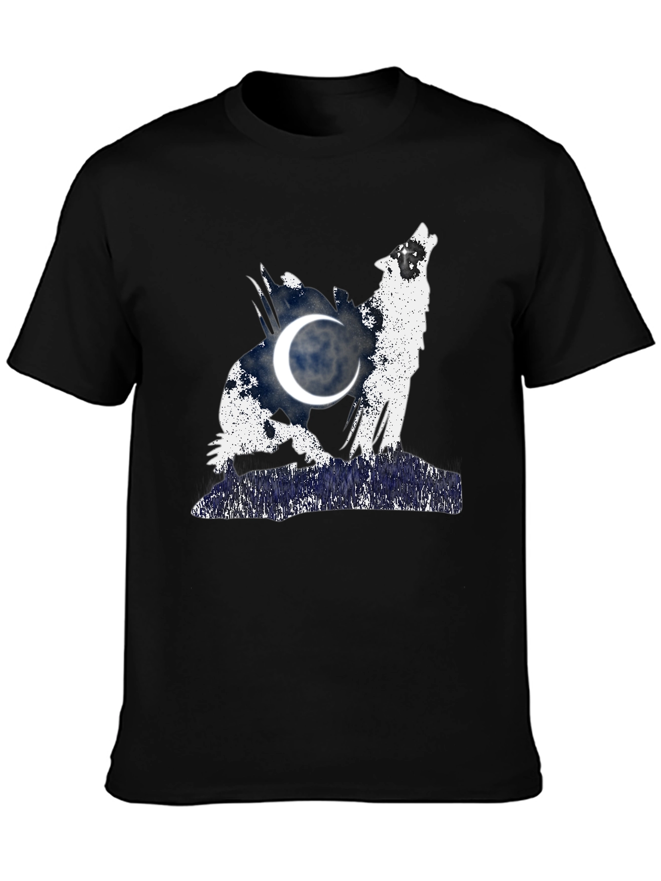 Wolf Howling at Moon Graphic T-Shirt