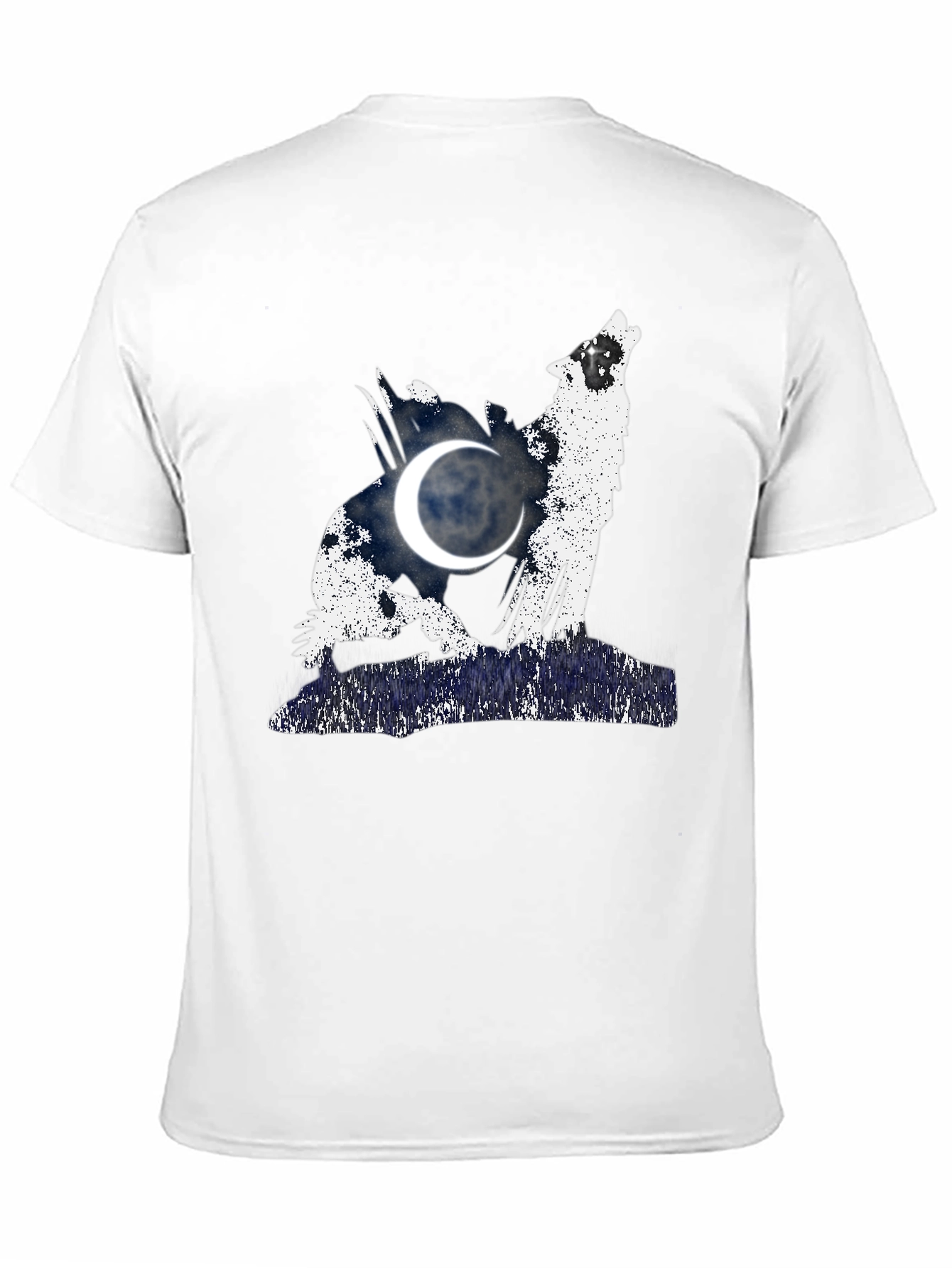 Wolf Howling at Moon Graphic T-Shirt