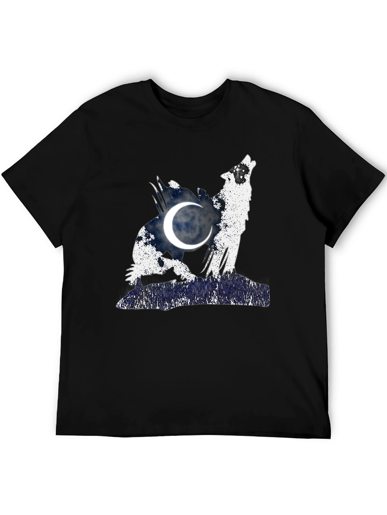 Wolf Howling at Moon Graphic T-Shirt