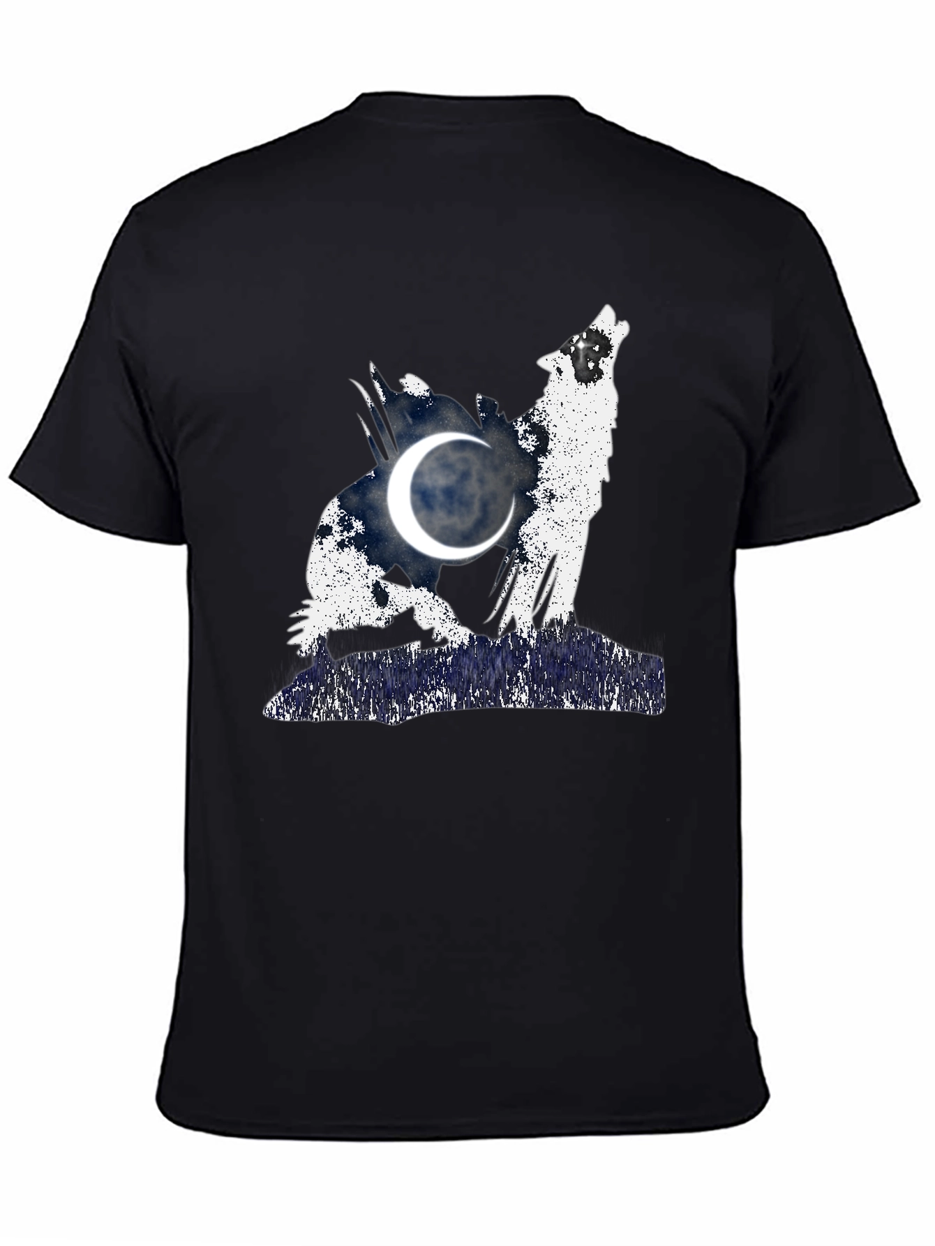 Wolf Howling at Moon Graphic T-Shirt