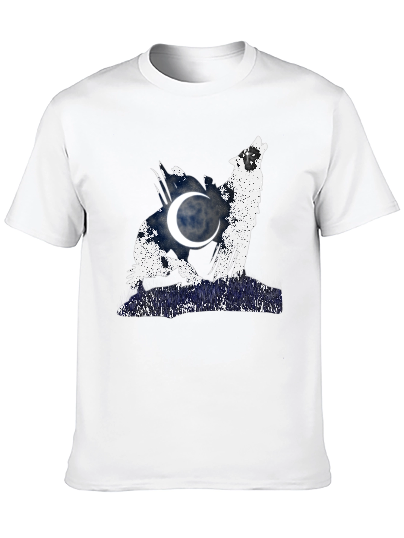 Wolf Howling at Moon Graphic T-Shirt