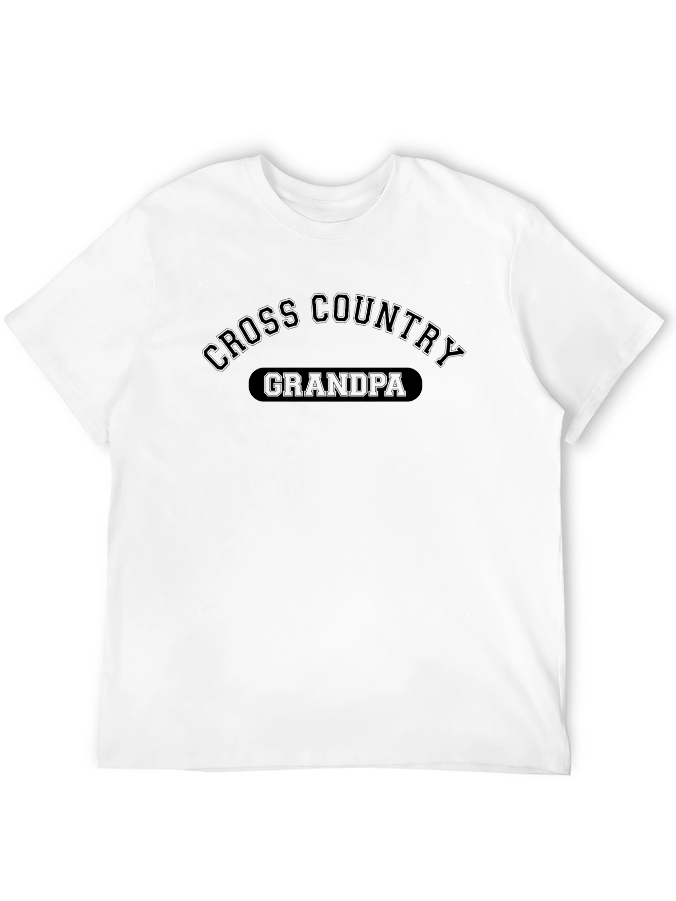 Cross Country Grandpa Black T-Shirt
