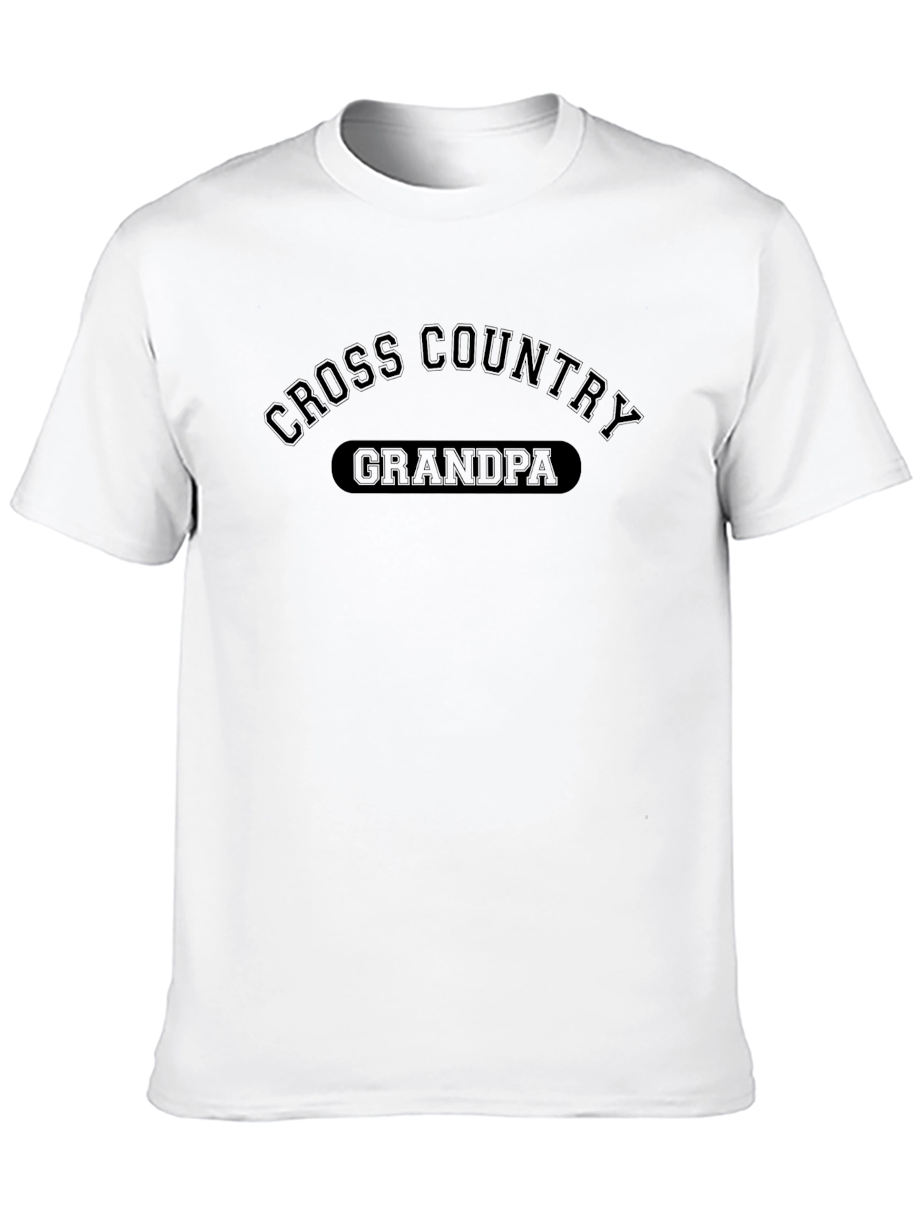 Cross Country Grandpa Black T-Shirt
