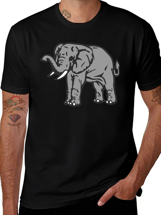 Elephant Graphic Black T-Shirt - Soft Cotton Tee