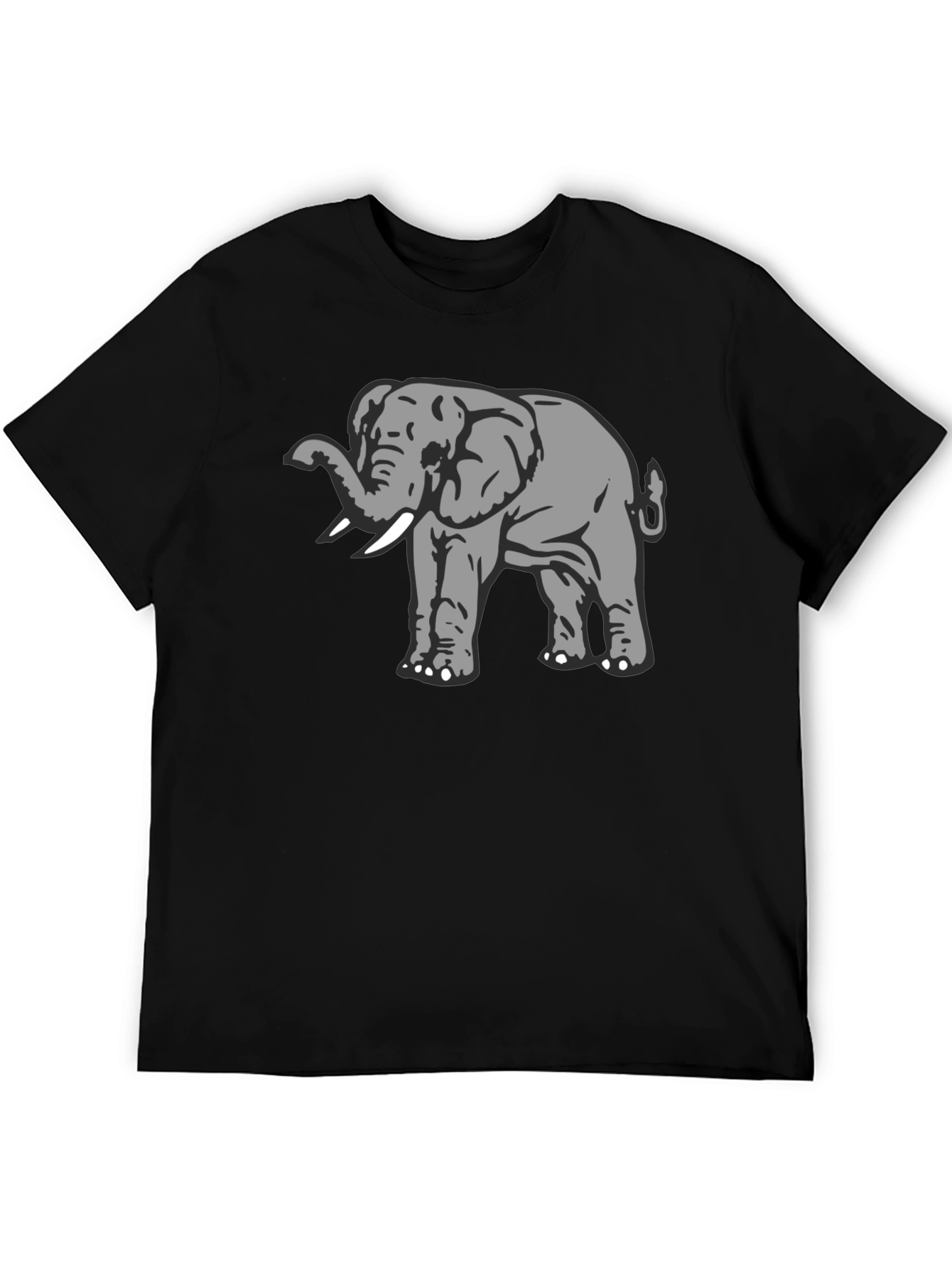 Elephant Graphic Black T-Shirt - Soft Cotton Tee