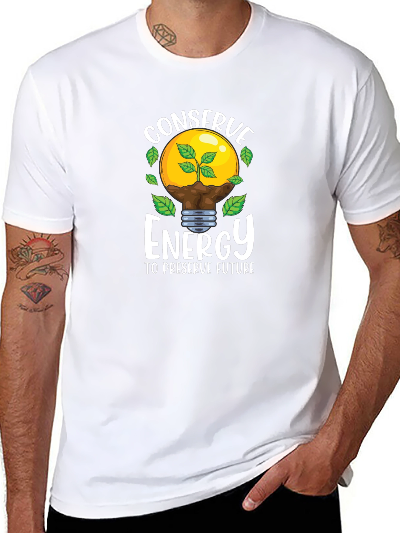 Conserve Energy Graphic Tee - Eco-Friendly Shirt