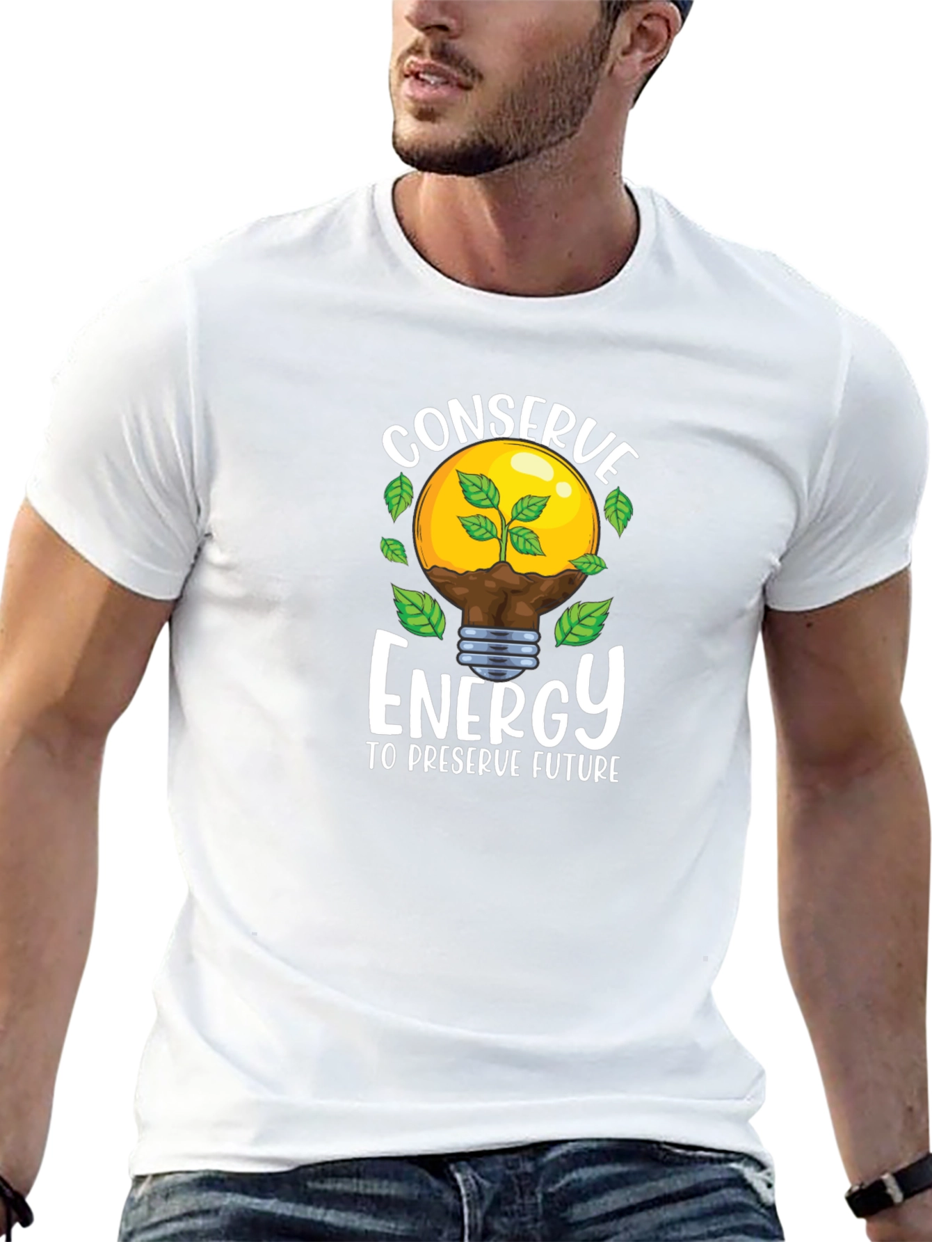 Conserve Energy Graphic Tee - Eco-Friendly Shirt