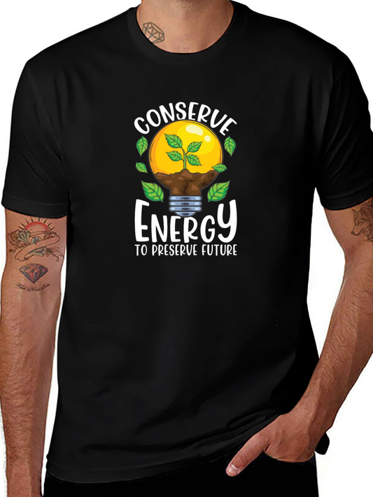 Conserve Energy Graphic Tee - Eco-Friendly Shirt