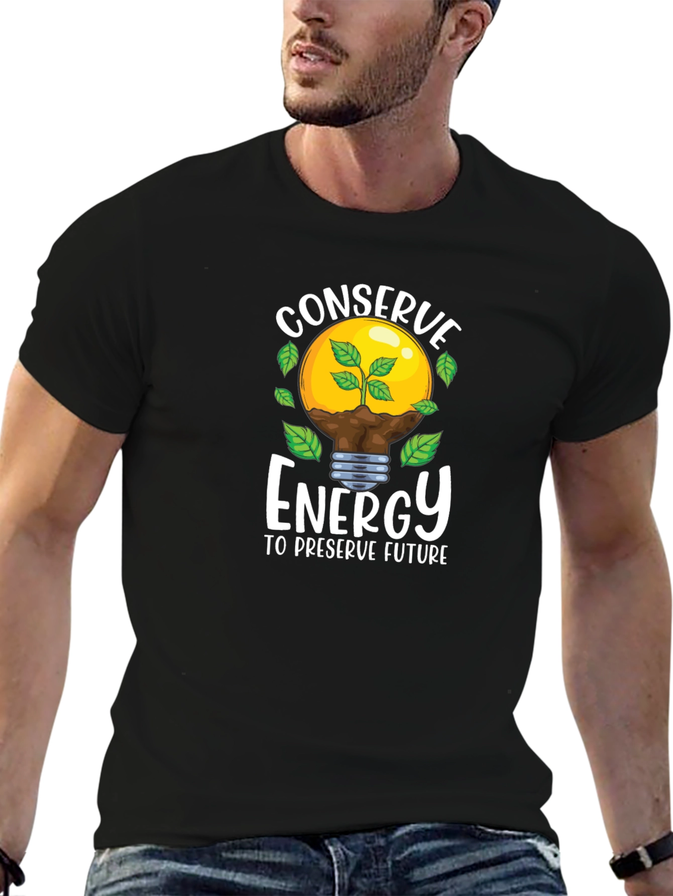Conserve Energy Graphic Tee - Eco-Friendly Shirt