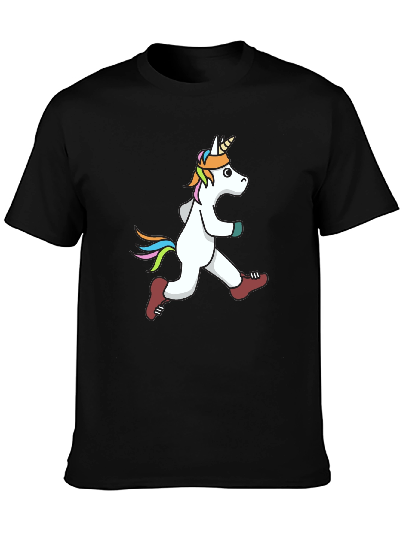 Running Unicorn Graphic Tee - Black