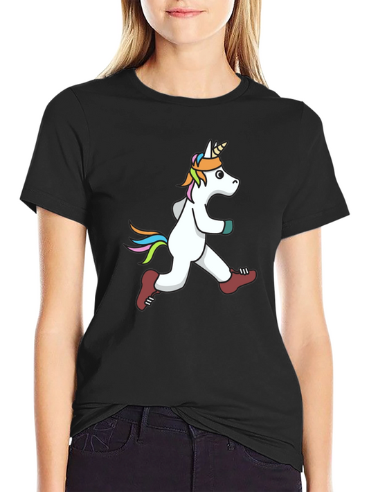 Running Unicorn Graphic Tee - Black