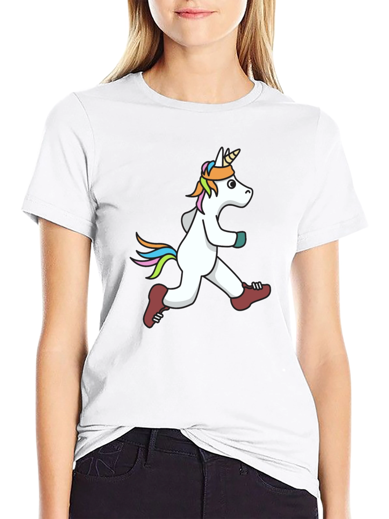 Running Unicorn Graphic Tee - Black